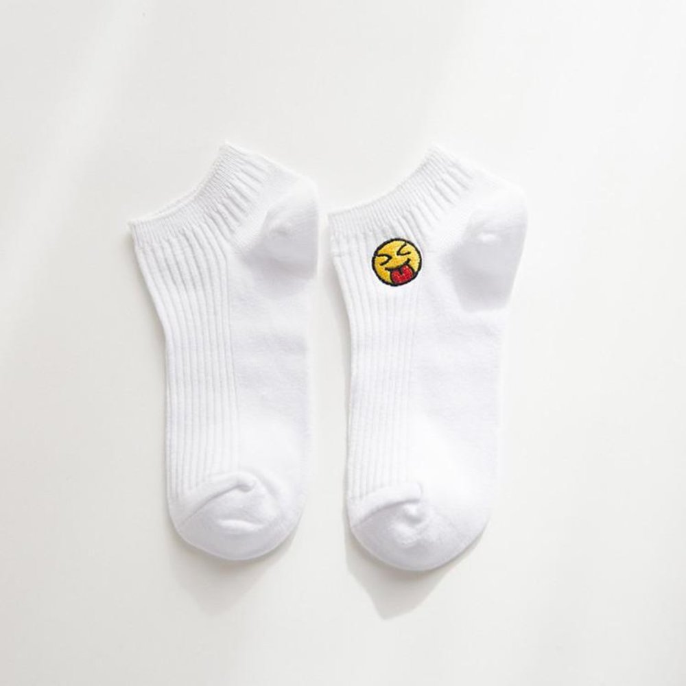 Emoji Embroidered Socks